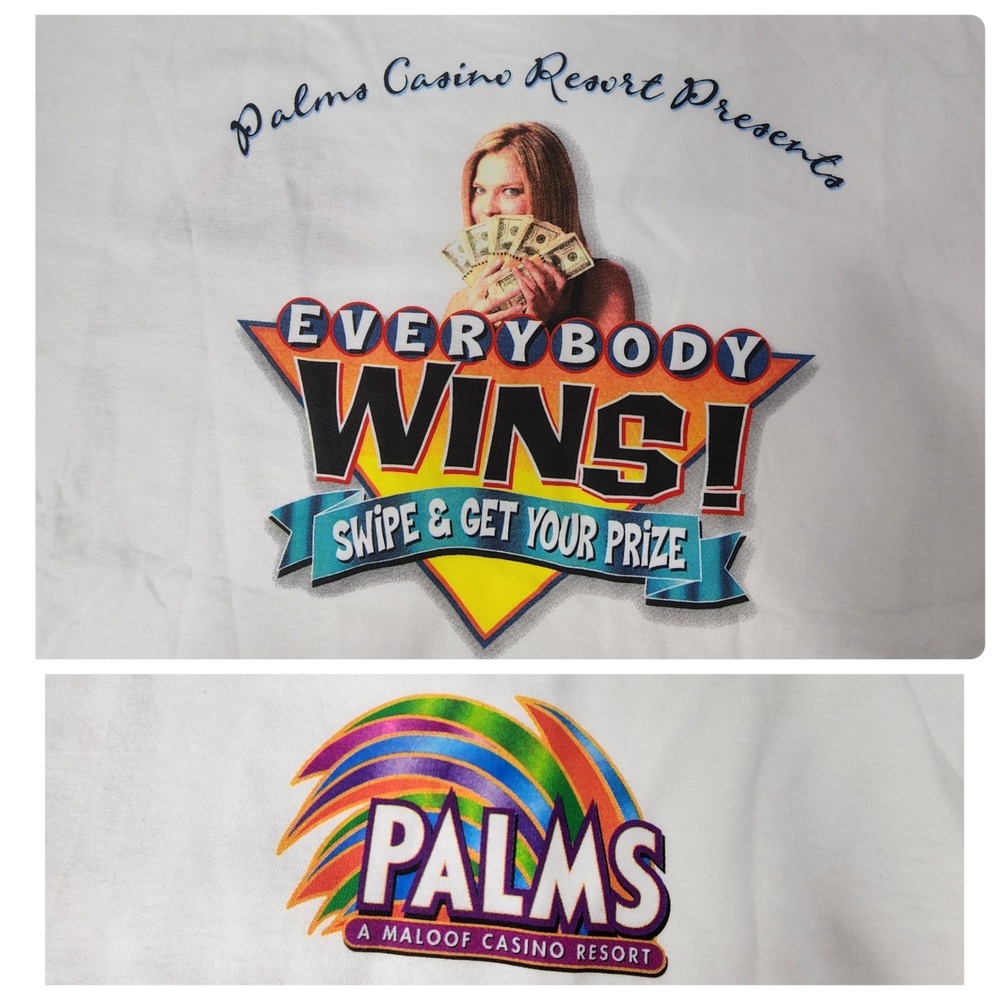 Vtg Palms Maloof Casino Resort Las Vegas XL T-shirt Gildan Heavy Weight Cotton